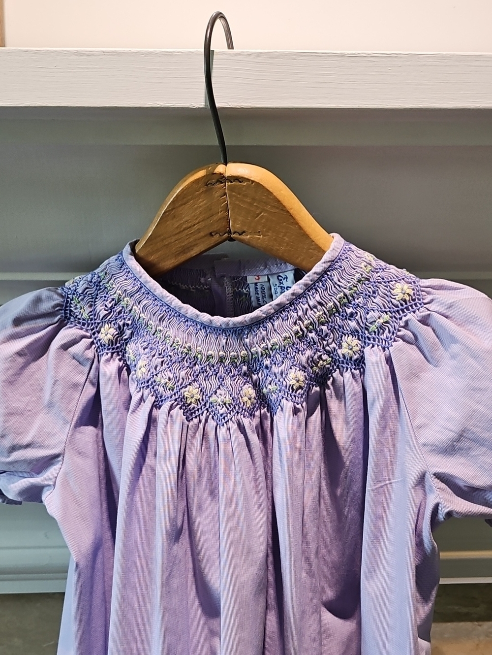Orient Expressed Hand Smocked Lite Purple Dress Size 3 - Picture 3 of 7